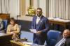 Fort Whyte MLA Obby Khan, speaks in the assembly chamber during his first question period on Monday. (Mike Deal / Winnipeg Free Press)