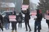 Jordan Ross / The Carillon files
Steinbach Regional Secondary School students protest against provincial COVID mandates in February.