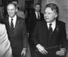 FRED CHARTRAND / THE CANADIAN PRESS FILES
Former Finance Minister Allan MacEachen and former Prime Minister Pierre Trudeau in the House of Commons during budget night in 1981.