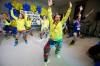 Rhiz Aco leads a Zumba class at the Philippine Canadian Cultural Centre of Manitoba Sunday. The local dance group is hoping to raise $3,000 for Red Cross Ukraine humanitarian aid through ticket sales and an auction. (John Woods / Winnipeg Free Press)