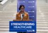 JESSICA LEE / WINNIPEG FREE PRESS
“There are a number of factors impacting our emergency departments,” Health Minister Audrey Gordon said Monday. “I’m very concerned about the wait times and the number of individuals who are having to wait long periods of time.”