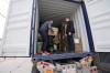 ERIK PINDERA / WINNIPEG FREE PRESS
Ivan Miklovsh (left) and Yaroslav Paches in the back of a shipping container packed full of humanitarian aid at Sts. Vladimir & Olga Cathedral, which will soon be shipped to Poland and then Ukraine.