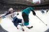 (AP Photo/Tony Avelar)
Winnipeg Jets defenceman Tucker Poolman, left, is checked into the boards by San Jose Sharks centre Barclay Goodrow during the first period in San Jose, Wednesday. Poolman has stepped up his game since he was a glaring minus-5 in a 7-4 loss to the Anaheim Ducks.