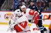 Fred Greenslade / The Canadian Press
Detroit Red Wings goaltender Eric Comrie makes a save against the Winnipeg Jets during Tuesday&rsquo;s tilt. The Jets beat the Wings 5-1.