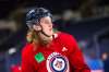 MIKAELA MACKENZIE / WINNIPEG FREE PRESS
Sami Niku takes part in Jets practice at Bell MTS Place in Winnipeg on Friday. The young Finnish blueliner may see game action for the NHL squad.