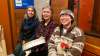 Unisto'ot'en Camp / Twitter
Victoria Redsun of Winnipeg (right) was arrested in northern British Columbia on Feb. 10 at the Wet'suwet'en protests, for violating a pipeline company's court injunction. She is seen outside a police station that evening after being released, alongside local activists Freda Huson (left) and Brenda Michell.