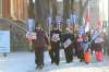 Drew May / The Brandon Sun Files
Rally participants march toward the Dauphin Correctional Centre on Feb. 4.