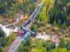 Transportation Safety Board of Canada photo
Aerial view of the train derailment near Ponton, Manitoba. Derailment occured September 15.Photo taken September 18, 2018.