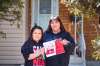 Luanne Hall, with her eight-year-old daughter, Journey Poole, couldn't have her regular birthday party, so she raised $791 that will be donated to firefighters instead. (Mikaela MacKenzie / Winnipeg Free Press)