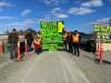 A group from Tataskweyak Cree Nation block Provincial Road 280 to Manitoba Hydro’s Keeyask generating station construction site. (Facebook.com)