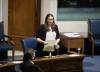 JESSICA LEE / WINNIPEG FREE PRESS

Thompson MLA Danielle Adams speaks during a sitting at the Legislative Building on November 24, 2021