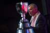 Canadian Football League commissioner Randy Ambrosie delivers his annual state of the league address to reporters during the CFL Grey Cup week in Calgary, Friday, Nov. 22, 2019. The CFL Players Association hasn't signed off on commissioner Randy Ambrosie's proposed new playoff format. THE CANADIAN PRESS/Todd Korol