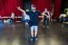 MIKAELA MACKENZIE / WINNIPEG FREE PRESS
Braiden Houle (left), Josh Ranville, and Aqqalu Meekis rehearse a hip-hop scene in the play Songidewin at the Theatre Cercle Moliere.