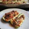 Gretchen McKay / Pittsburgh Post-Gazette
Zucchini stuffed with spicy sausage, fresh tomatoes and cheese is full of summer flavours.