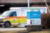 MIKAELA MACKENZIE / WINNIPEG FREE PRESS
An ambulance sits outside of the Maples long-term care home.