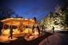 A gazebo is set up on the grounds of Balmoral Hall for the movie Journey Back to Christmas, starring Candace Cameron Bure and Tom Skerritt, in 2016. (Ruth Bonneville / Winnipeg Free Press files)