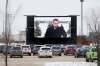 JOHN WOODS / WINNIPEG FREE PRESS
Springs Church holds a drive-in religious service against Manitoba Health code-red restrictions on Sunday.