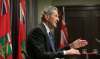 RUTH BONNEVILLE / WINNIPEG FREE PRESS
Premier Brian Pallister holds a media conference at the Manitoba Legislative Building on Thursday.