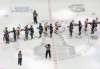 The Calgary Flames and the Winnipeg Jets shake hands following NHL qualifying round game action in Edmonton, on Thursday August 6, 2020. THE CANADIAN PRESS/Jason Franson