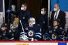 Winnipeg Jets goaltender Connor Hellebuyck sits on the bench after being pulled for the extra attacker in their 4-0 loss to the Vancouver Canucks on Monday. THE CANADIAN PRESS/Fred Greenslade