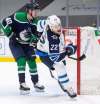 Winnipeg Jets' Mason Appleton scores an empty net goal in front of Vancouver Canucks' Elias Pettersson in Vancouver. THE CANADIAN PRESS/Darryl Dyck