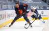 Edmonton Oilers' Jesse Puljujarvi is chased by Winnipeg Jets' Dylan DeMelo during the second period in Edmonton on Thursday. THE CANADIAN PRESS/Jason Franson