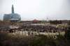 Several hundred people attended an unauthorized rally at The Forks to protest COVID-19 restrictions Sunday. Officials closed The Forks 'to protect the safety of guests, tenants and employees.' (John Woods / Winnipeg Free Press)