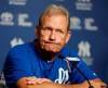 FILE - In this July 9, 2013, file photo, Kansas City Royals interim hitting coach and Hall of Famer George Brett discusses the pine tar game in which Brett was called out for using a bat on which pine tar exceeded the 18-inch limit, during a news conference at Yankee Stadium in New York. Nearly three decades after it became known simply as 