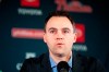 FILE - In this Dec. 16, 2019, file photo, Philadelphia Phillies general manager Matt Klentak speaks at an introductory news conference for new Phillies baseball players Zack Wheeler and Didi Gregorius in Philadelphia. Klentak has stepped down as general manager of the Phillies after a third straight September collapse left the team out of the postseason for the ninth consecutive season. (AP Photo/Matt Rourke, File)