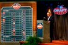 FILE - In this June 9, 2016, file photo, Major League BaseballCommissioner Rob Manfred speaks during the MLB draft, in Secaucus, N.J. Major League Baseball will cuts its amateur draft from 40 rounds to five this year, a move that figures to save teams about $30 million. Clubs gained the ability to reduce the draft as part of their March 26 agreement with the players’ association and MLB plans to finalize a decision next week to go with the minimum, a person familiar with the decision told The Associated Press. The person spoke Friday, May 8, 2020, on condition of anonymity because no decision was announced. (AP Photo/Julio Cortez, File)