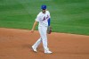New York Mets second baseman Brian Dozier smiles during the second inning of the baseball game against the Boston Red Sox at Citi Field, Thursday, July 30, 2020, in New York. (AP Photo/Seth Wenig)