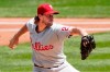 Philadelphia Phillies starting pitcher Aaron Nola winds up during the first inning of a baseball game against the New York Mets, Sunday, Sept. 6, 2020, in New York. (AP Photo/Kathy Willens)