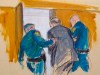 In this courtroom sketch, Harvey Weinstein, is led out of Manhattan Supreme Court by court officers after after a jury convicted him of rape and sexual assault, Monday, Feb. 24, 2020 in New York. The jury found him not guilty of the most serious charge, predatory sexual assault, which could have resulted in a life sentence.in New York. (Elizabeth Williams via AP)