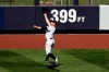 New York Yankees center fielder Brett Gardner makes a catch on a fly out by Tampa Bay Rays' Ji-Man Choi during the sixth inning of a baseball game Thursday, Aug. 20, 2020, in New York. (AP Photo/Adam Hunger)