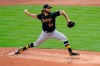 Pittsburgh Pirates starting pitcher Trevor Williams throws during the first inning of a baseball game against the Cincinnati Reds at Great American Ballpark in Cincinnati, Thursday, Aug. 13, 2020. (AP Photo/Bryan Woolston)