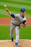 Kansas City Royals starting pitcher Brady Singer delivers in the first inning of the team's baseball game against the Cleveland Indians, Thursday, Sept. 10, 2020, in Cleveland. (AP Photo/Tony Dejak)