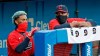 Cleveland Indians acting manager Sandy Alomar Jr., right, talks with Francisco Lindor during the first inning in a baseball game against the Cincinnati Reds, Wednesday, Aug. 5, 2020, in Cleveland. (AP Photo/Tony Dejak)