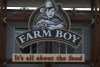 A Farm Boy grocery store logo shown at a store location in Oakville, Ont., Friday, May 17, 2019. Empire Company Ltd. plans to spend $2.1 billion over the next three years on building and renovating stores, expanding its e-commerce offering and growing its private label portfolio as it drives to add $500 million in annualized earnings.THE CANADIAN PRESS IMAGES/Richard Buchan