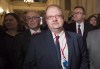 Kelvin Goertzen and other provincial health ministers wait to speak as a group before a meeting with the federal finance and health ministers in Ottawa, Monday, December 19, 2016. THE CANADIAN PRESS/Adrian Wyld