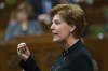 Agriculture Minister Marie-Claude Bibeau responds to a question during Question Period in the House of Commons, Monday April 29, 2019 in Ottawa. Bibeau is not worried about food shortages overall but acknowledging really challenges in the industry. THE CANADIAN PRESS/Adrian Wyld