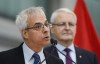 Scott Streiner, Chairman & CEO of the Canadian Transportation Agency (CTA) and Marc Garneau, Minister of Transport, launch the final provisions of the Air Passenger Protection Regulations during a press conference at the Ottawa International Airport in Ottawa on Friday, Dec. 13, 2019. Steiner says Canada may need to rethink its passenger protection rules after hundreds of thousands flight cancellations prompted by the COVID-19 pandemic left travellers out of pocket. THE CANADIAN PRESS/Sean Kilpatrick