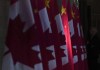 A Chinese flag is illuminated by sunshine in the Hall of Honour on Parliament Hill in Ottawa, Thursday, September 22, 2016. China is threatening retaliation against Canada after Prime Minister Justin Trudeau condemned a new security law giving Beijing more control over Hong Kong.. THE CANADIAN PRESS/Adrian Wyld