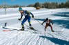In this Feb. 8, 2020, photo, cross-country skiers from around Vermont compete in races at U-32 Middle & High School in East Montpelier, Vt. The ski racing community worldwide is starting to back away from the use of fluorinated waxes that contain chemicals that pose threats to human health and impact the environment. (AP Photo/Lisa Rathke)