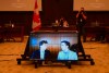 Marc Kielburger, screen left, and Craig Kielburger, screen right, appear as witnesses via videoconference during a House of Commons finance committee in the Wellington Building in Ottawa on Tuesday, July 28, 2020. The committee is looking into Government Spending, WE Charity and the Canada Student Service Grant. THE CANADIAN PRESS/Sean Kilpatrick