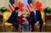 Prime Minister Justin Trudeau meets U.S. President Donald Trump at Winfield House in London on Tuesday, Dec. 3, 2019. THE CANADIAN PRESS/Sean Kilpatrick