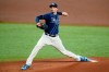 Tampa Bay Rays starting pitcher Blake Snell goes into his windup against the Miami Marlins during the first inning of a baseball game Saturday, Sept. 5, 2020, in St. Petersburg, Fla. (AP Photo/Chris O'Meara)