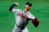 Atlanta Braves' Mike Foltynewicz pitches to the Tampa Bay Rays during the first inning of a baseball game Monday, July 27, 2020, in St. Petersburg, Fla. (AP Photo/Chris O'Meara)