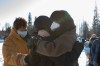JESSICA LEE / WINNIPEG FREE PRESS

Premier Heather Stefanson hugs a relative of the family at Cross Lake.