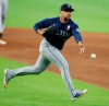 Seattle Mariners starting pitcher Justus Sheffield tosses a ground ball by the Houston Astros' Kyle Tucker to first baseman Evan White in the bottom of the sixth inning on Sunday, August 16, 2020, at Minute Maid Park. (Kevin M. Cox/The Galveston County Daily News via AP)