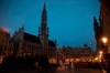 A refuse collector works in the historical Grand Place in Brussels, Sunday, Dec. 20, 2020. The EU and the United Kingdom were still working Sunday on a 